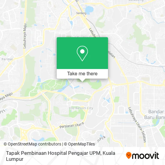 Tapak Pembinaan Hospital Pengajar UPM map