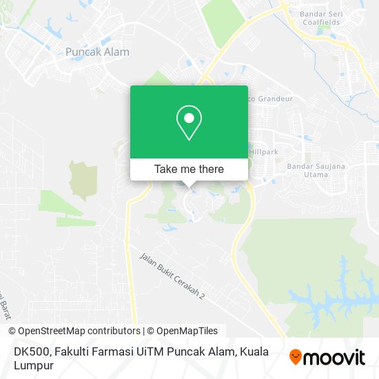 DK500, Fakulti Farmasi UiTM Puncak Alam map