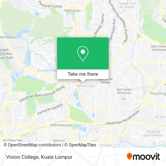 Vision College map