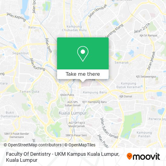 Faculty Of Dentistry - UKM Kampus Kuala Lumpur map