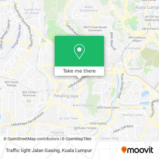 Traffic Iight Jalan Gasing map