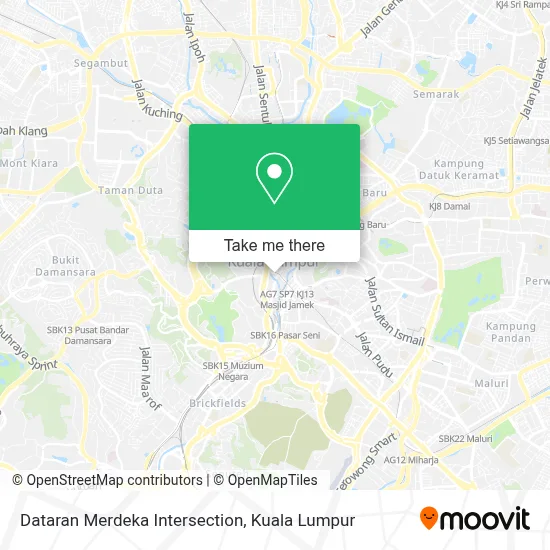 Dataran Merdeka Intersection map