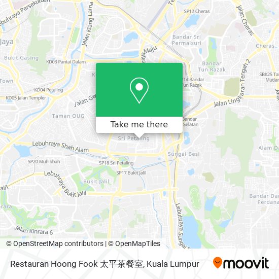 Peta Restauran Hoong Fook 太平茶餐室