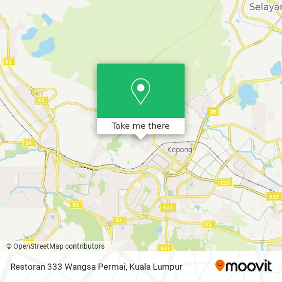 Restoran 333 Wangsa Permai map