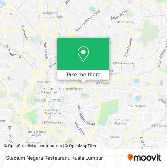 Peta Stadium Negara Restaurant