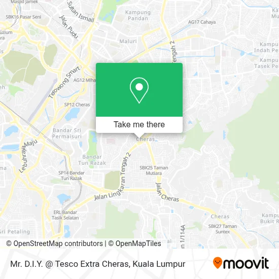 Mr. D.I.Y. @ Tesco Extra Cheras map