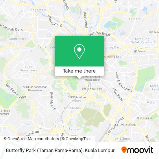 Peta Butterfly Park (Taman Rama-Rama)