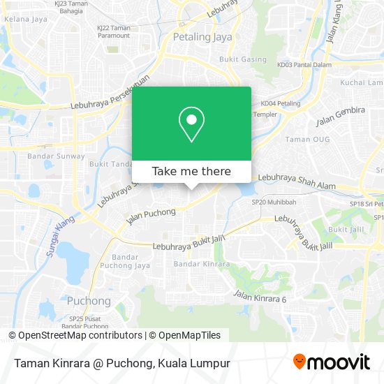 Peta Taman Kinrara @ Puchong