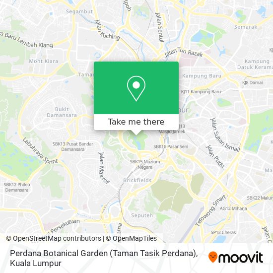 Perdana Botanical Garden (Taman Tasik Perdana) map