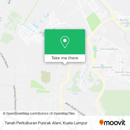 Peta Tanah Perkuburan Puncak Alam