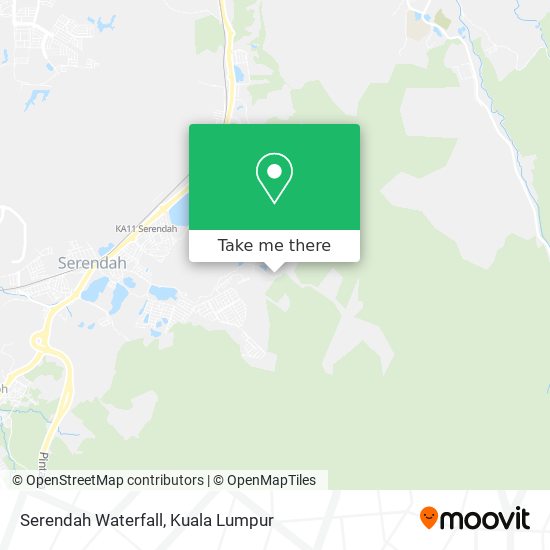 Serendah Waterfall map