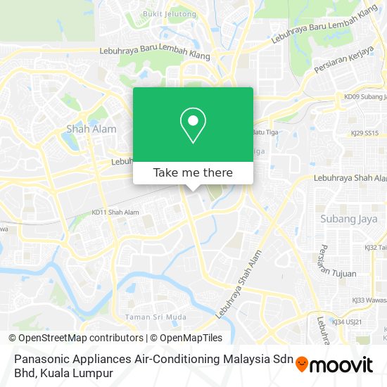 Peta Panasonic Appliances Air-Conditioning Malaysia Sdn Bhd