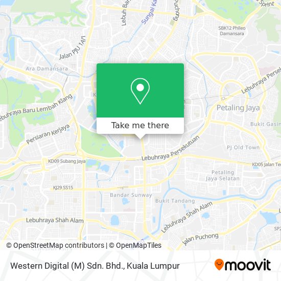 Western Digital (M) Sdn. Bhd. map