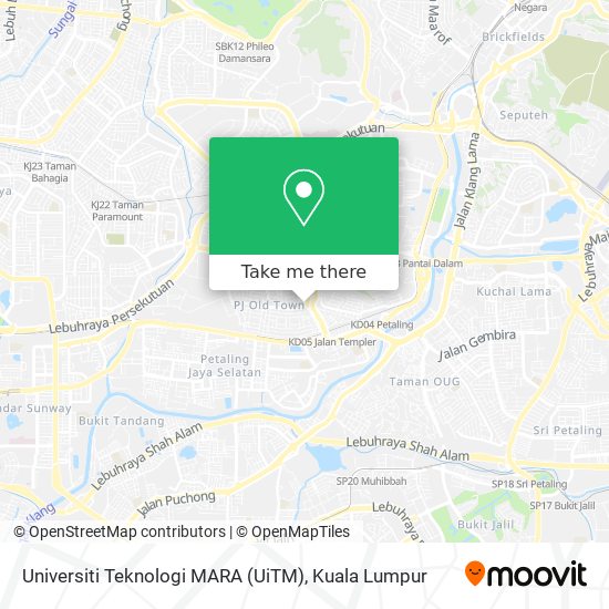 Universiti Teknologi MARA (UiTM) map