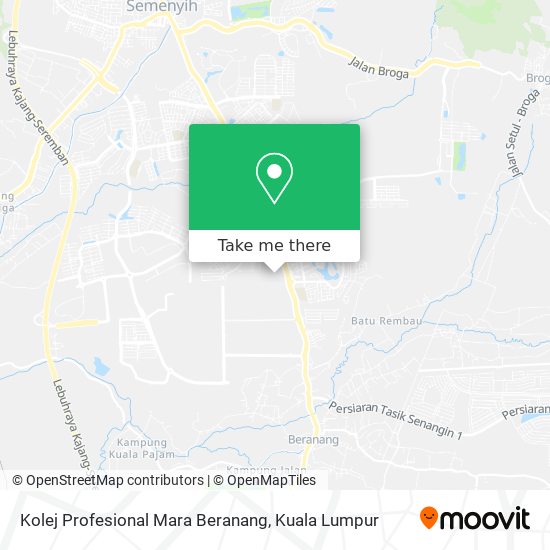 Kolej Profesional Mara Beranang map