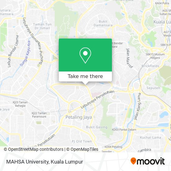 MAHSA University map