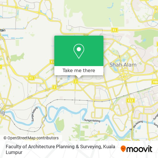 Faculty of Architecture Planning & Surveying map