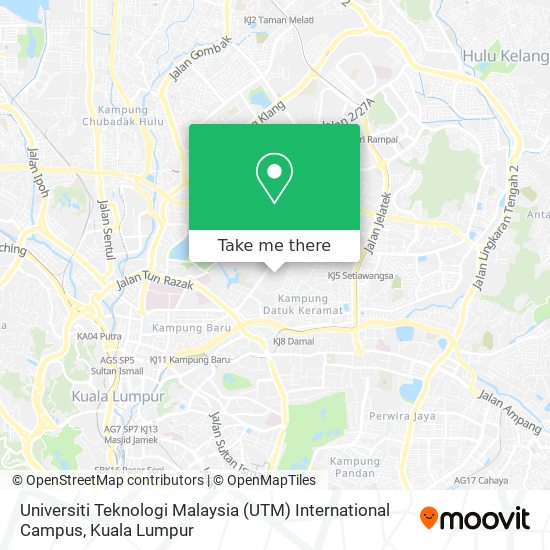 Universiti Teknologi Malaysia (UTM) International Campus map