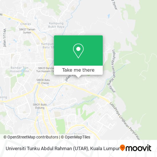 Universiti Tunku Abdul Rahman (UTAR) map