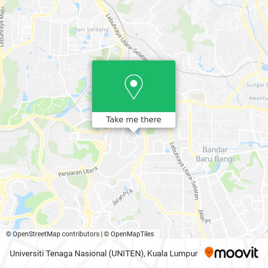 Peta Universiti Tenaga Nasional (UNITEN)