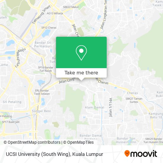 UCSI University (South Wing) map