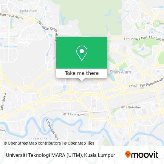 Universiti Teknologi MARA (UiTM) map