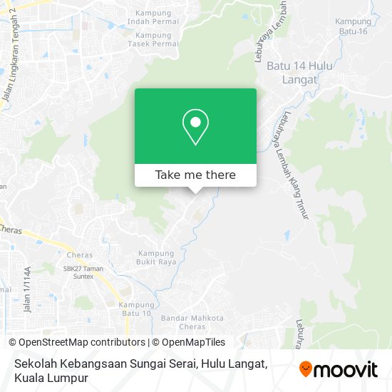 Peta Sekolah Kebangsaan Sungai Serai, Hulu Langat