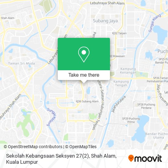 Sekolah Kebangsaan Seksyen 27(2), Shah Alam map