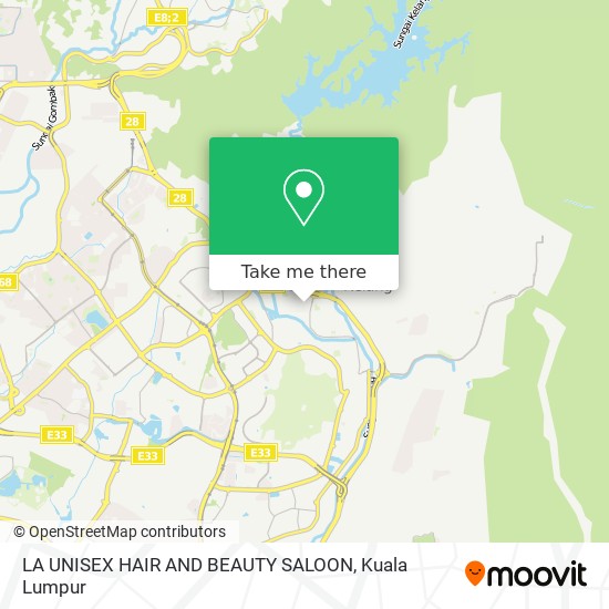 LA UNISEX HAIR AND BEAUTY SALOON map