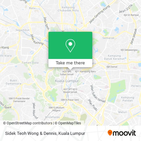 Sidek Teoh Wong & Dennis map