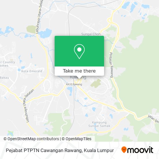 Peta Pejabat PTPTN Cawangan Rawang