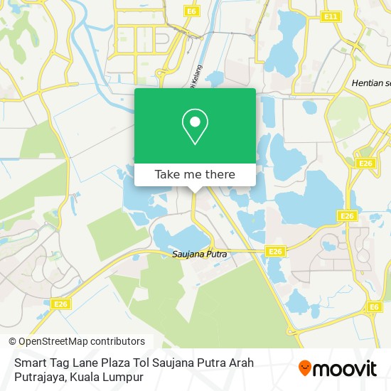 Peta Smart Tag Lane Plaza Tol Saujana Putra Arah Putrajaya
