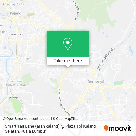 Smart Tag Lane (arah kajang) @ Plaza Tol Kajang Selatan map