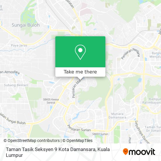 Taman Tasik Seksyen 9 Kota Damansara map