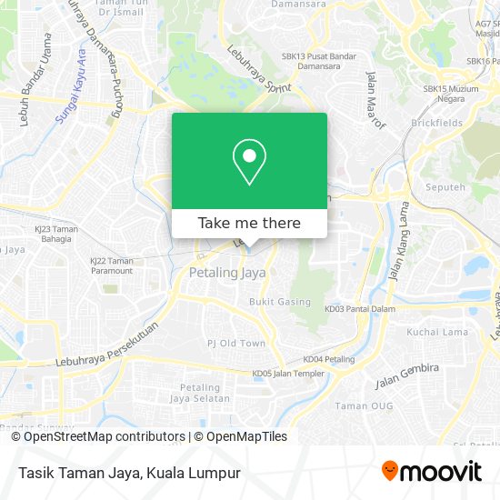 Peta Tasik Taman Jaya