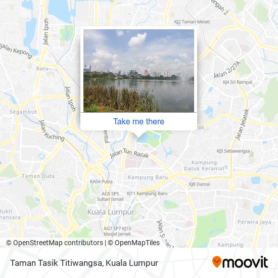 Peta Taman Tasik Titiwangsa