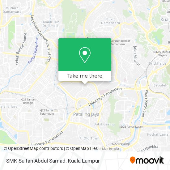Peta SMK Sultan Abdul Samad