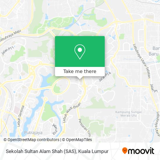 Sekolah Sultan Alam Shah (SAS) map