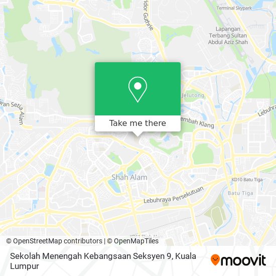 Sekolah Menengah Kebangsaan Seksyen 9 map