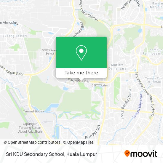 Sri KDU Secondary School map