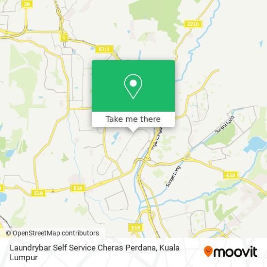 Peta Laundrybar Self Service Cheras Perdana