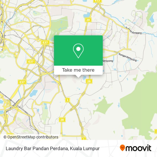 Peta Laundry Bar Pandan Perdana