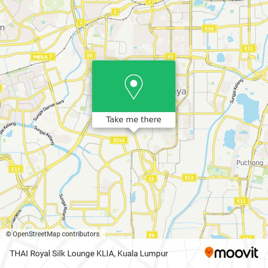 THAI Royal Silk Lounge KLIA map