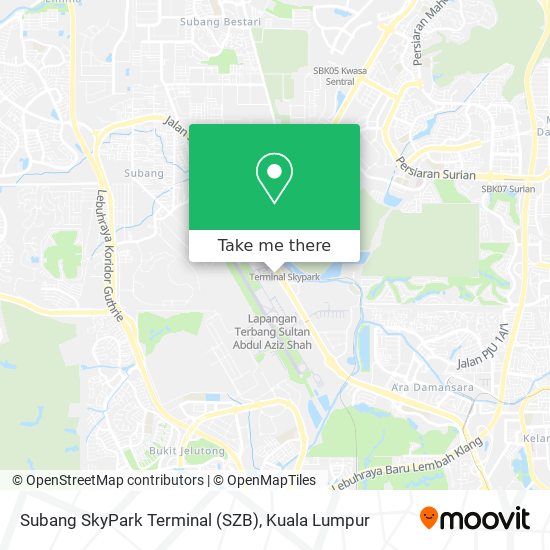 Peta Subang SkyPark Terminal (SZB)