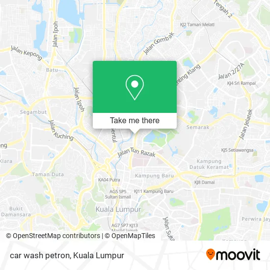 car wash petron map