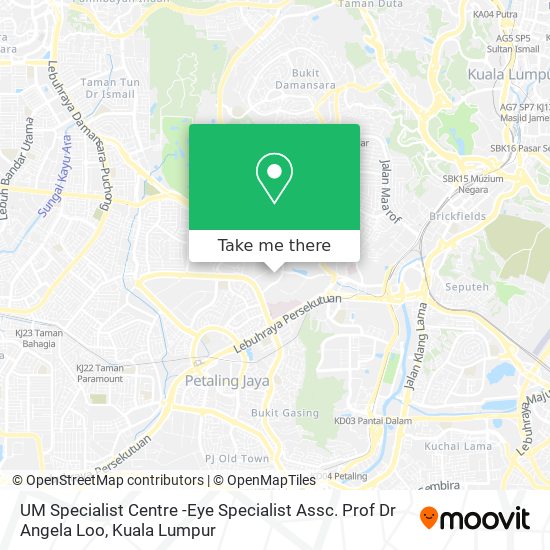 UM Specialist Centre -Eye Specialist Assc. Prof Dr Angela Loo map