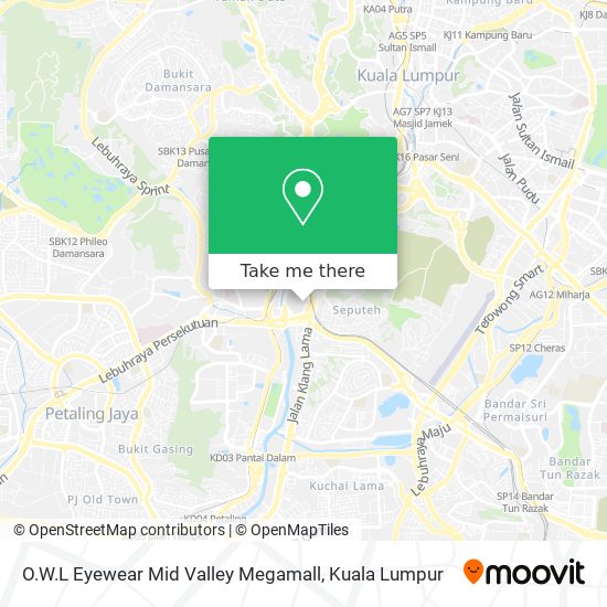 O.W.L Eyewear Mid Valley Megamall map