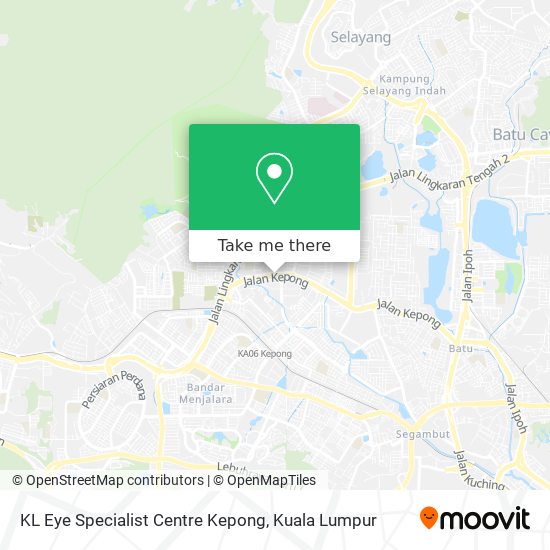 Peta KL Eye Specialist Centre Kepong