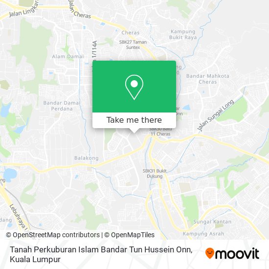 Peta Tanah Perkuburan Islam Bandar Tun Hussein Onn