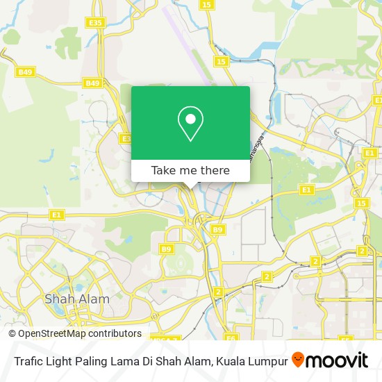 Trafic Light Paling Lama Di Shah Alam map